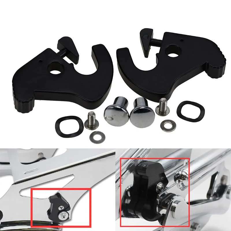 

Black Detachable Rotary Sissy Bar Rack Docking Latch Kit For Harley Touring Electra Road Street Glide Road King Softail 883 1200