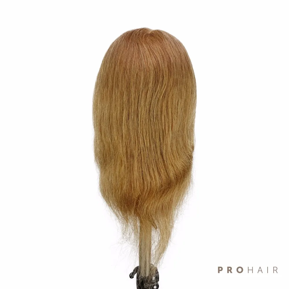 PROHAIR 35 см 14 &quot100% человеческие волосы Темно русый тренировочная голова Салон
