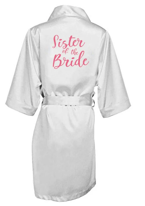 As the photo show sexy pink robe bride kimono satin robe women Bathrobe wedding robe sister mother of the bride groom bridesmaid robes - Цвет: As the photo show