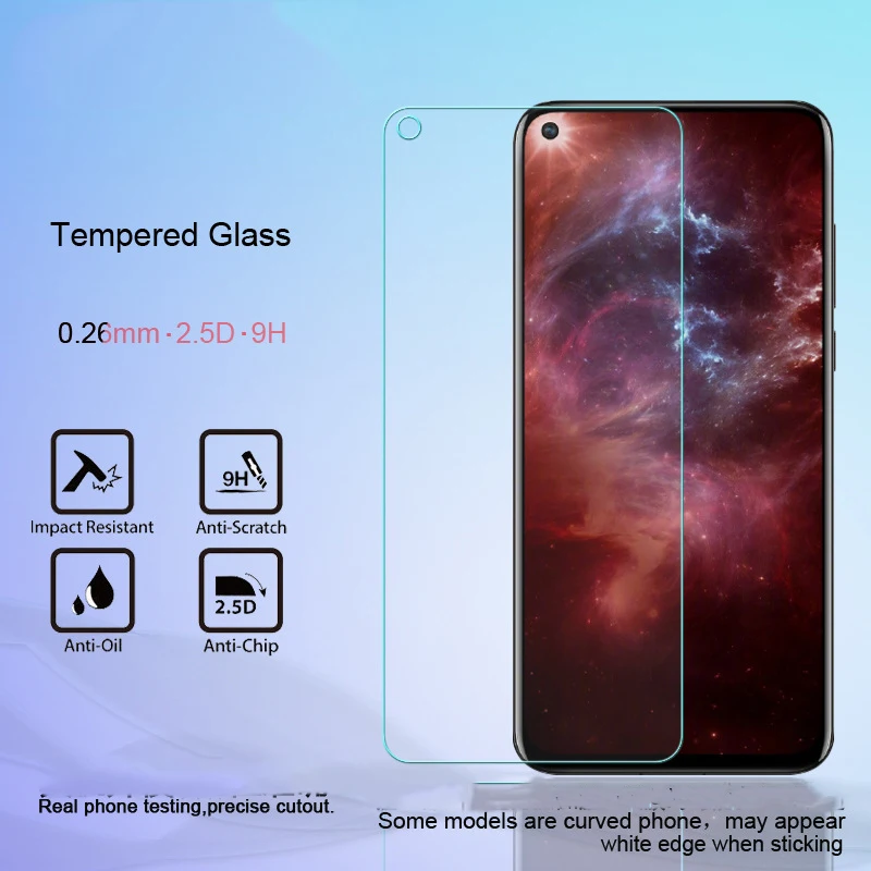 50 шт. Nova 4 прозрачный протектор экрана s Закаленное стекло для huawei Nova 4 прозрачная защитная пленка
