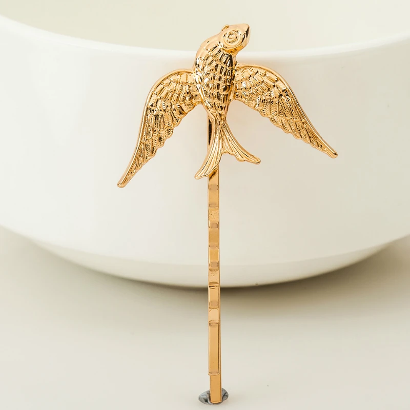 1Pc Animals Bird Deer Fashion Hair Accessories for Women Modern Stylish Gold Sliver Hair Clips Bun Maker Make Hair Styling Tool