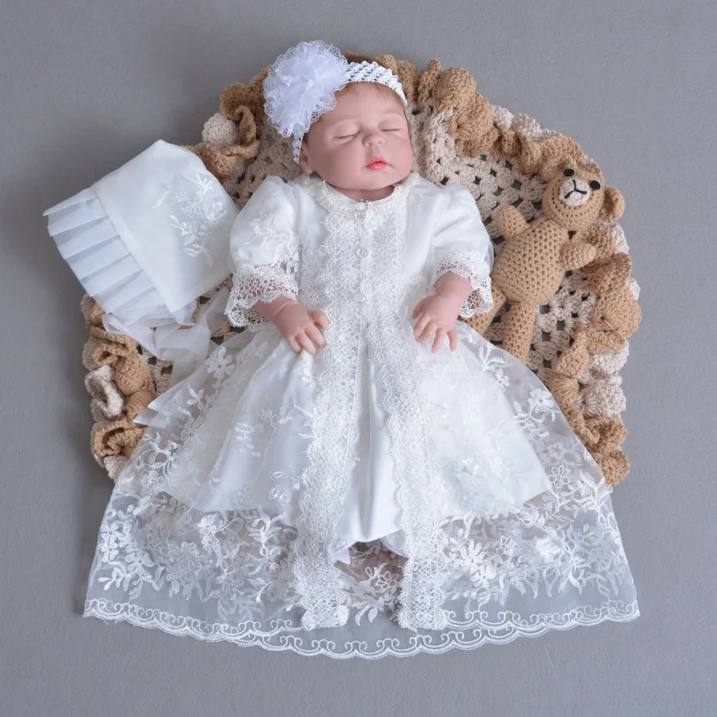 Детские платья для крестин 1 год на день рождения принцессы Платье маленьких