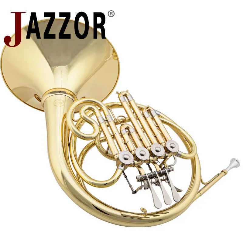 JAZZOR JZFH 210 4 клавишный французский рожковый вход модель Bb плоский инструмент для ветра Французский Рога с