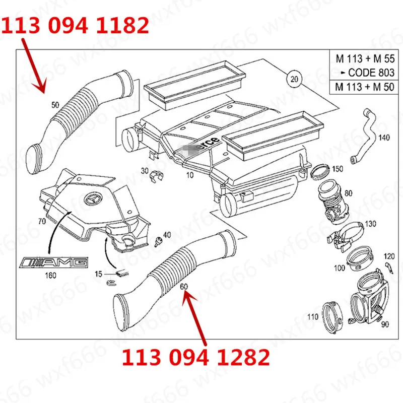 Выхлопная труба выхлопная с уровнем S W220 S430 S500 CL500 S280 320 350 300|Амортизаторы| |