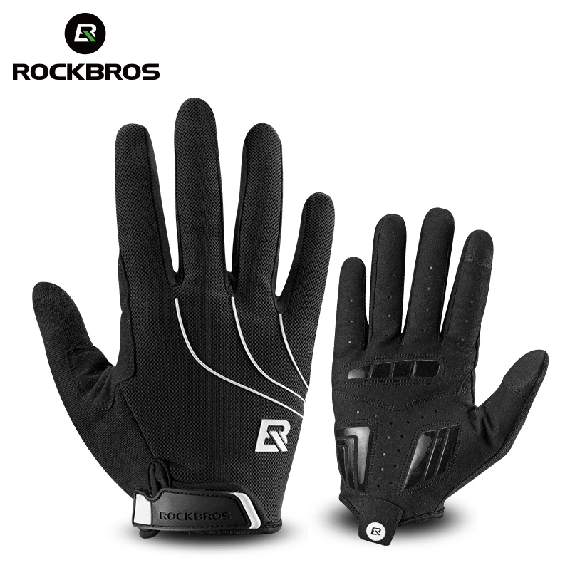 Велосипедные перчатки ROCKBROS теплые для езды на велосипеде с сенсорным экраном