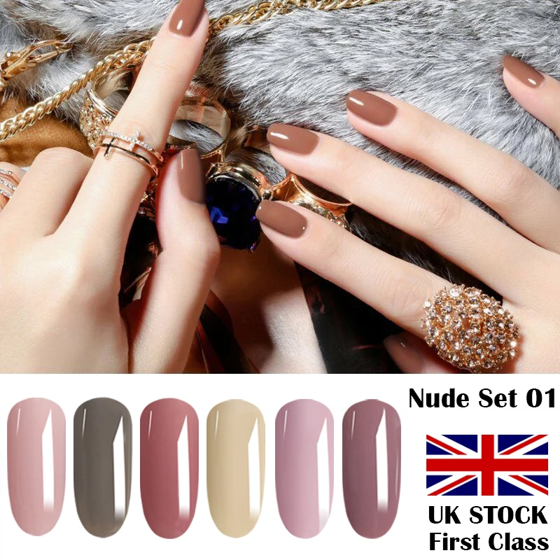 Доставка по Великобритании 10 мл * 6 шт гель для полировки ногтей лак УФ гелевая