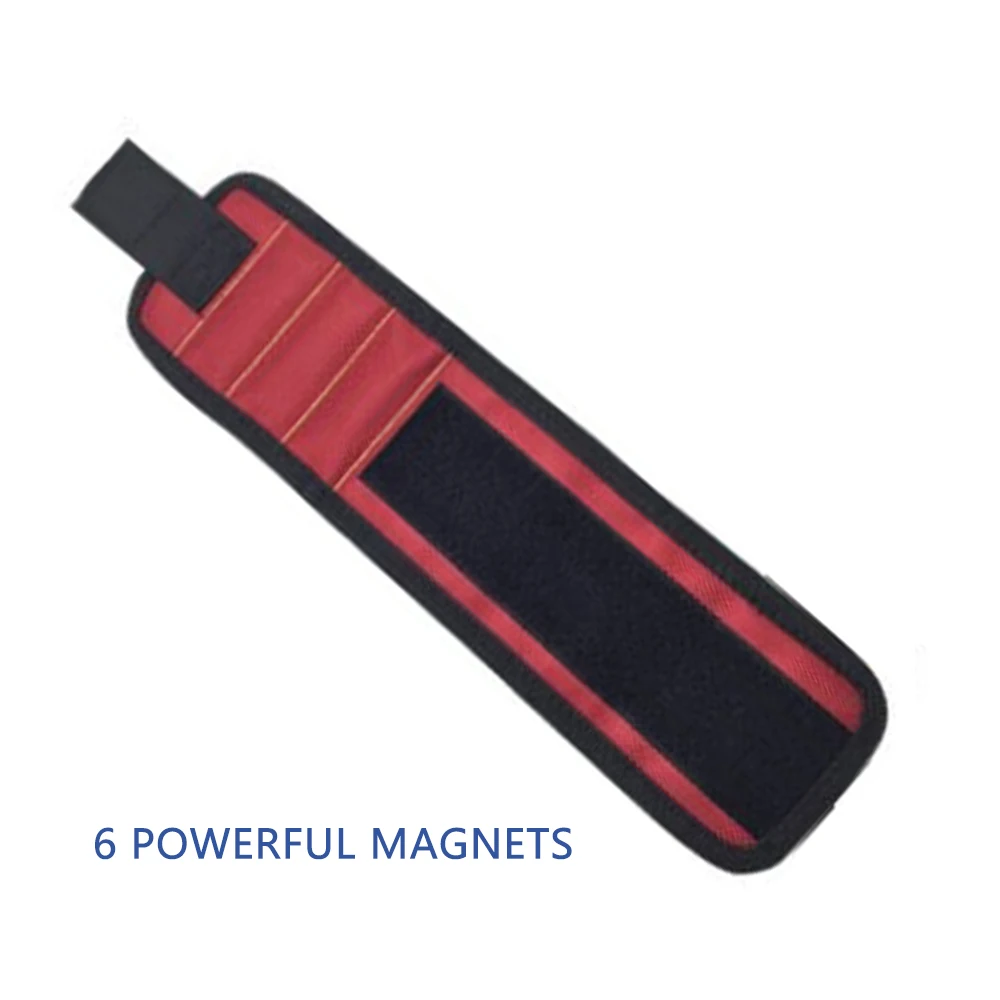 6 powerful magnets Опора на запястье, крепкий магнитный держатель для винта, напульсник, ремешок, инструмент, сумка для браслетов, сумка, винты, держатель для сверла - Цвет: 6 powerful magnets