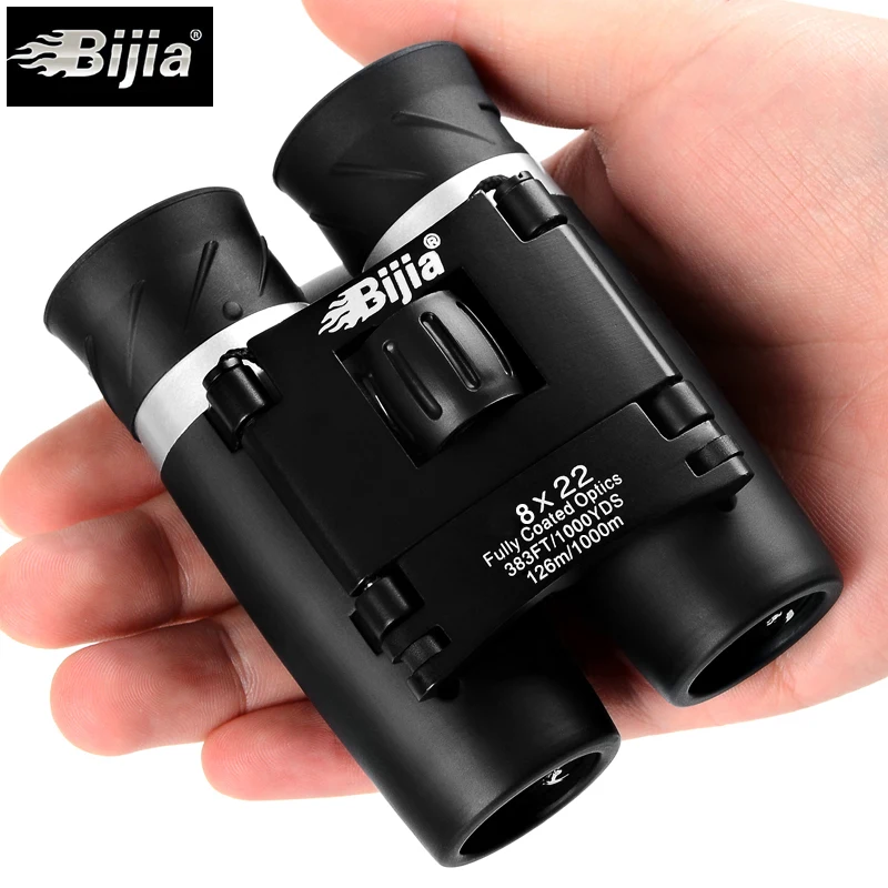 BIJIA 8x22 Высокое качество HD легкий портативный бинокулярный складной компактный