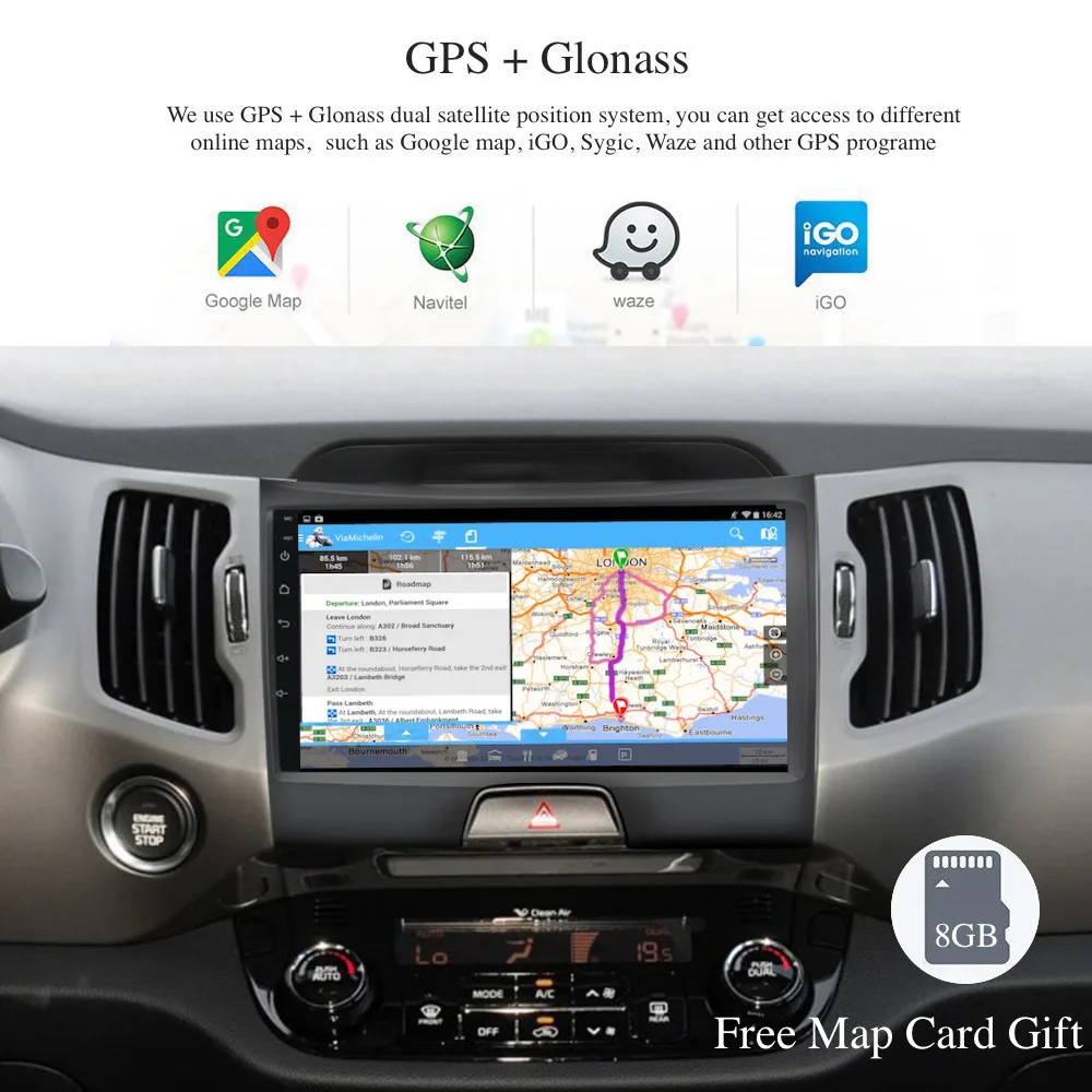 Android 9,0 автомобильный радиоприемник 2 Din gps Navi для Kia Sportage R 2011 2012 2013 PX6 DSP ips 4 Гб+ 64 Гб 6-ядерный RDS WI-FI SWC
