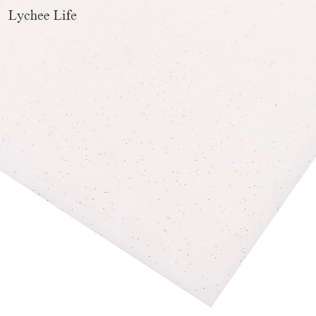 Lychee Life A4, мягкая тонкая искусственная кожа, сшитая ткань для рукоделия, сумки ручной работы, аксессуары для украшения с бантом - Цвет: Golden white