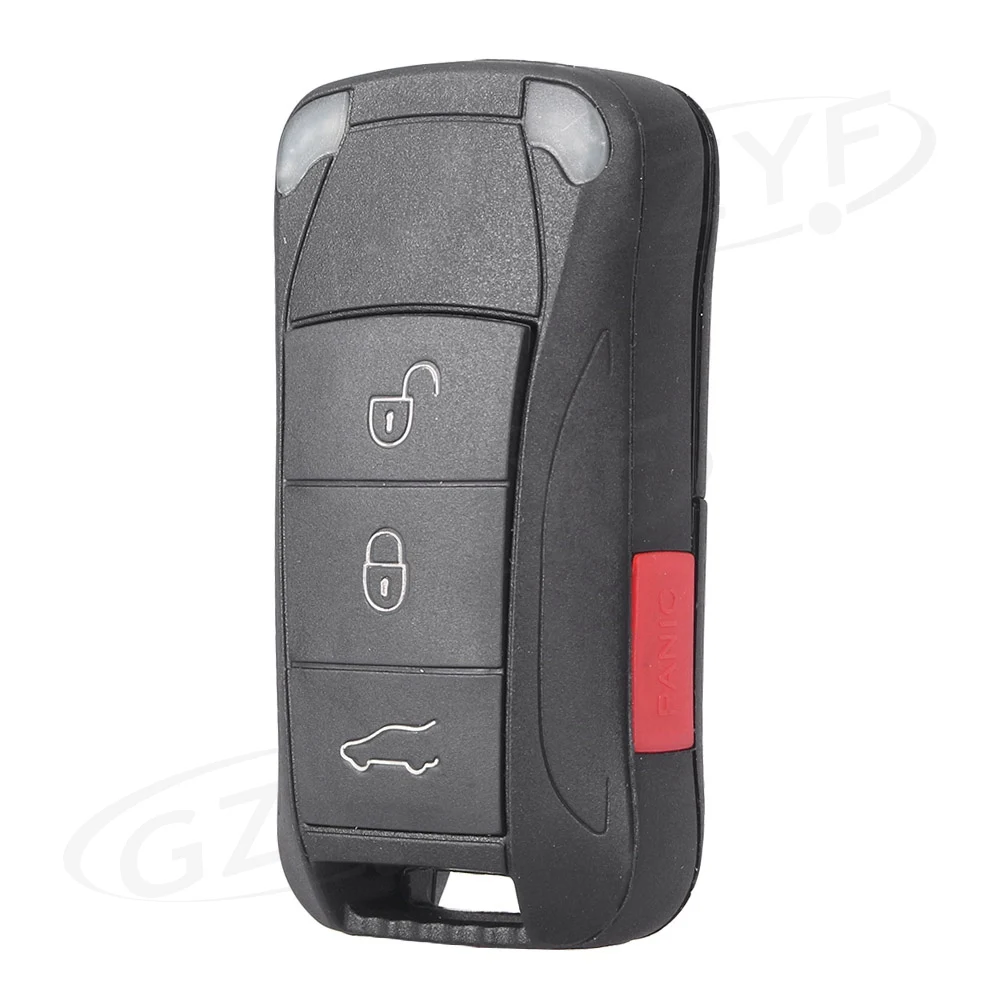 

For Porsche Cayenne 2003-2011 3 Buttons with Panic Remote Shell Fob key Case Auto Accessories