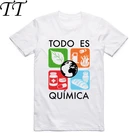 Мужская футболка с принтом в стиле химии, S-XXX, с коротким рукавом, круглым вырезом, в стиле Харадзюку, уличная одежда quimica, 2019