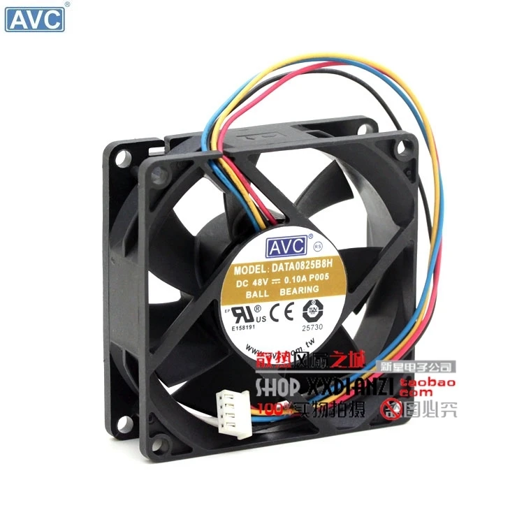 Четырехпроводный вентилятор для AVC da0825b8h 8025 48V 0.10A ZTE|avc 8025|48v fan8025 fan |