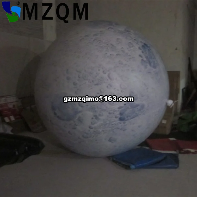 

3m Giant advertising PVC inflatable light helium balloon inflatable moon globe ball for sale