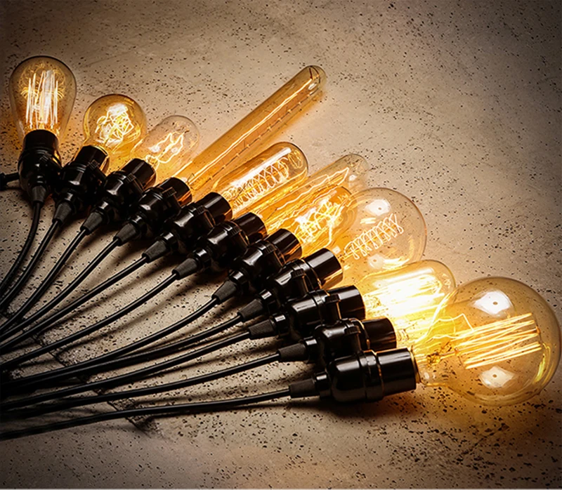 Ретро Edison led светильник лампы E27 220 В 40 Вт ST64 ручной стержень, для кафе гостиная магазин Винтаж промышленная лампа накаливания ампулы светильник лампочка Настенный декор