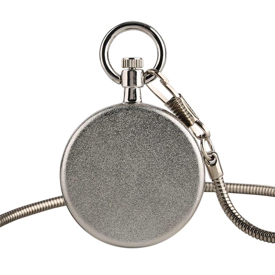 

Hot Sale White Case Gray Blue Surface Snake with Waist Chain Fob Watch Men Women's Gift Quartz Pocket Watches Relogio De Bolso