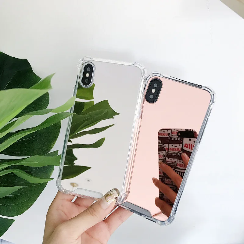 Зеркальный чехол для телефона для iPhone 7 8 6S 6 Plus X XR XS Max Милый Мягкий противоударный чехол для samsung Note 9 8 S8 S9 S10E Plus чехол Caqa