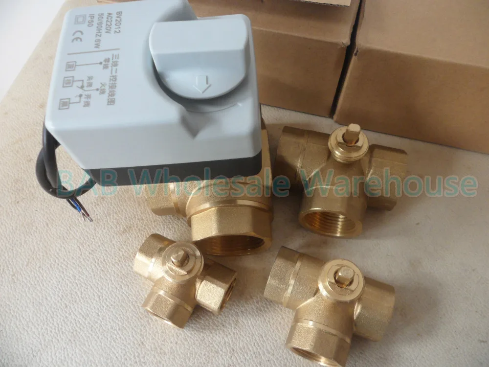 AC220 V DN15(G1/2 &quot) to DN32(G1 1/4&quot) 3 ходовой провода стандартный электродвигатель с ручной