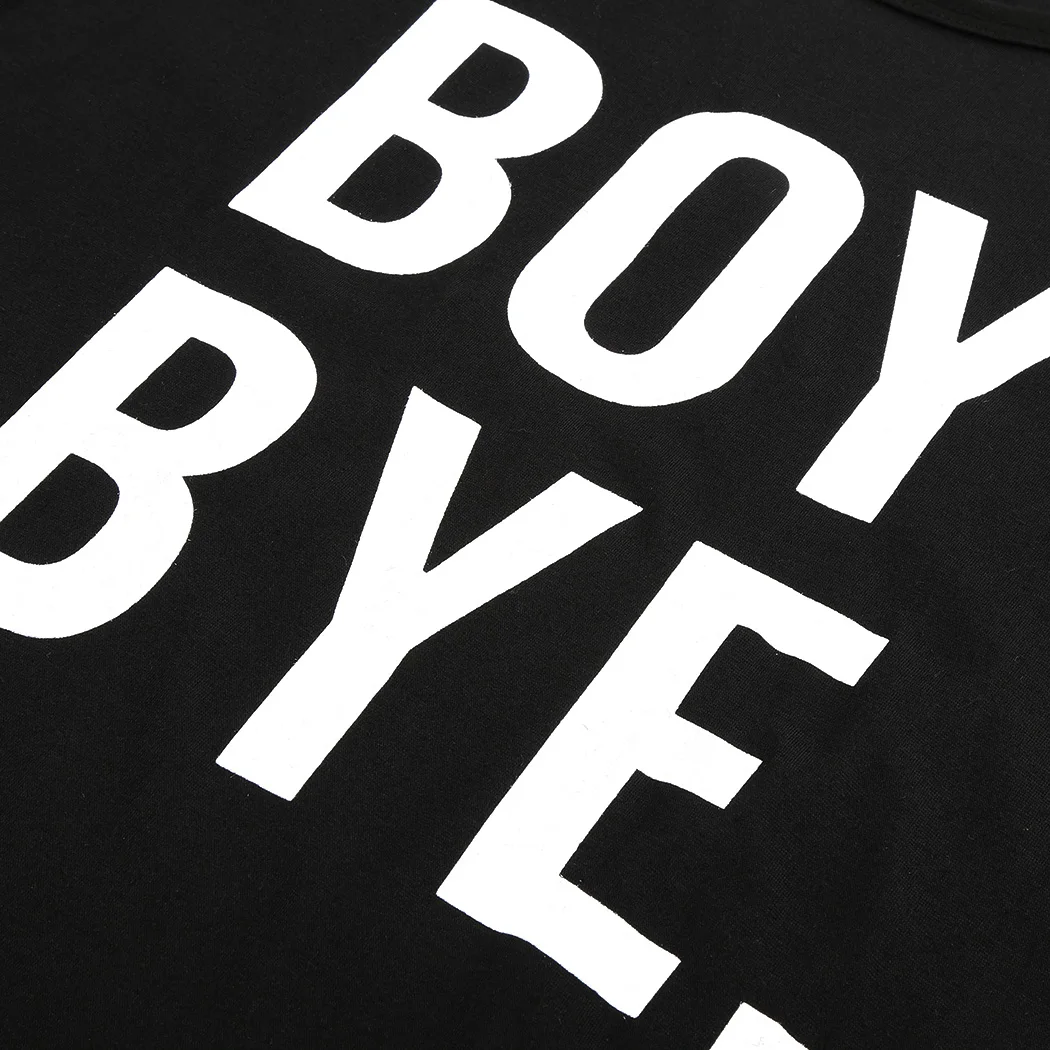 Женская свободная одежда летняя черная с буквенным принтом |