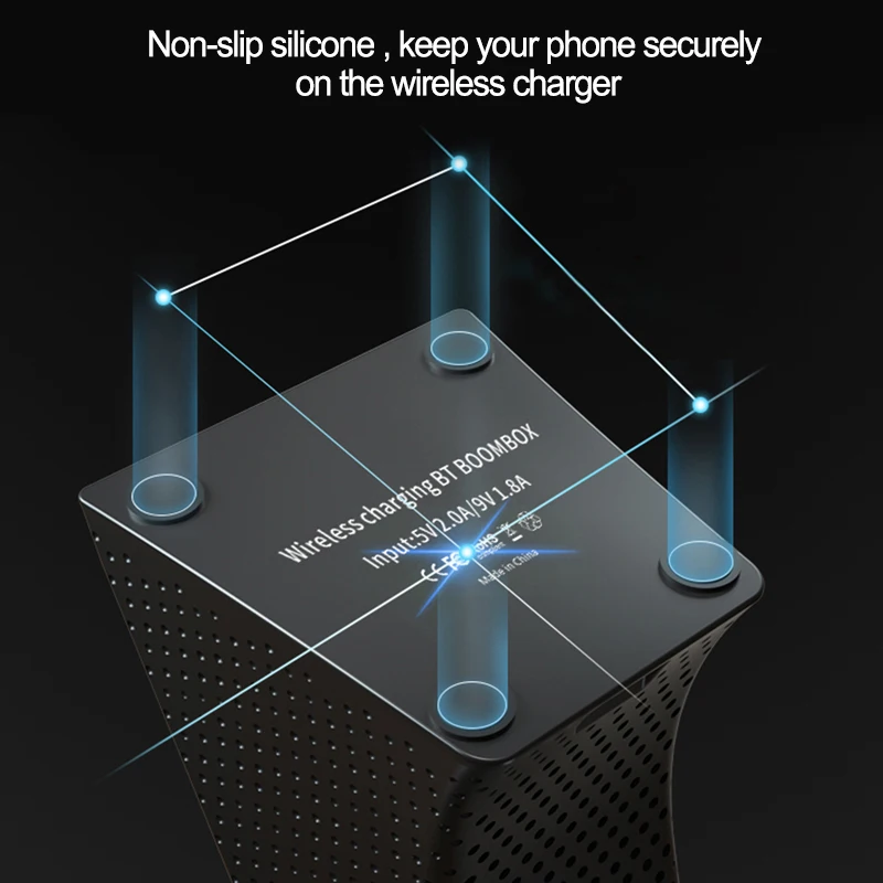 3 In 1 Qi Fast Wireless Charging Stand With Bluetooth Speaker For All Mobile Phones 5W 7.5W 10W | Мобильные телефоны и