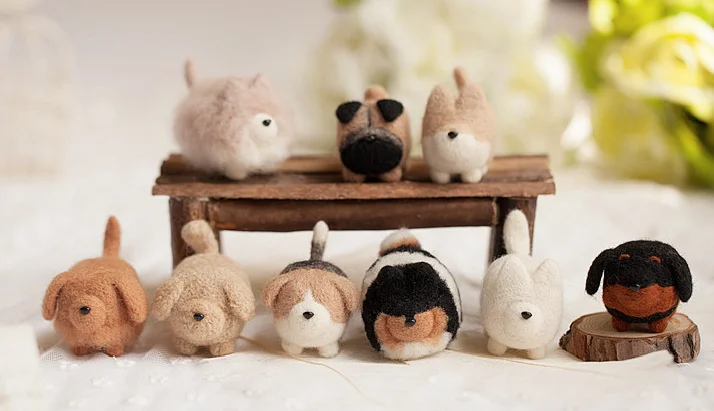 Без уход за кожей лица собака мультфильм животных комплект Шерсть Кружево