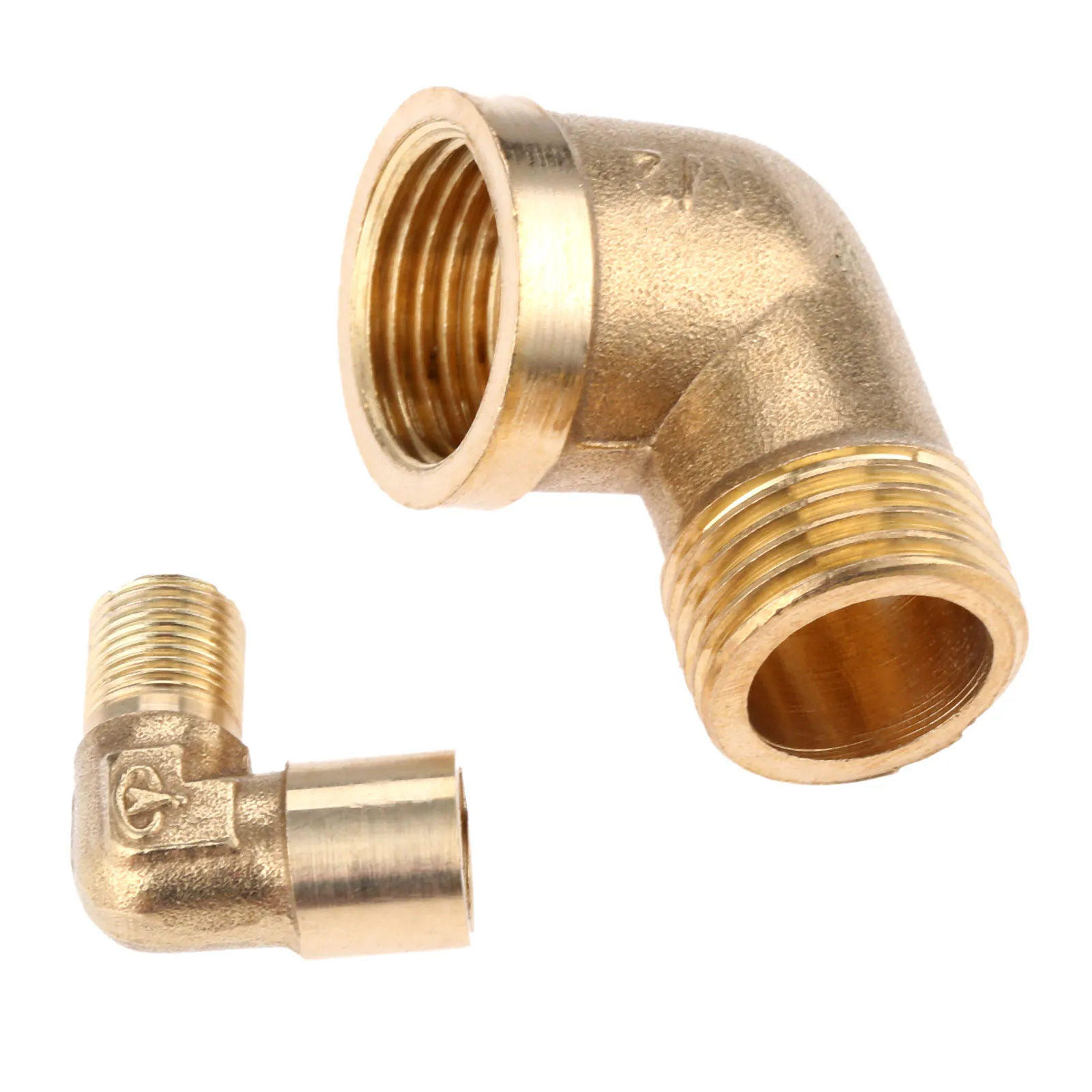 DRELD 1/8 &quot1/4&quot 3/8 &quot1/2&quot BSP x наружная резьба 90 ° латунный штуцер трубы локтя разъем