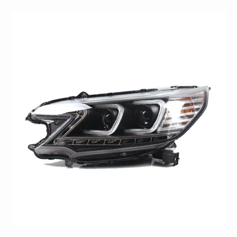 Angel Eye u-образной формы передний светильник для Honda CRV 2012- головной светильник s динамический сигнал поворота DRL линзы проектора bi xenon