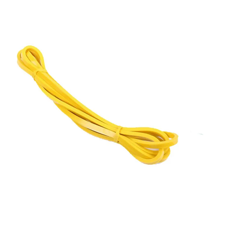 Yellow 15LB 4" тянущаяся эластичная лента из натурального латекса, резиновая петля, гимнастический эспандер, усиленная сила тренировок, фитнес-резинки 208 см - Цвет: Yellow 15LB
