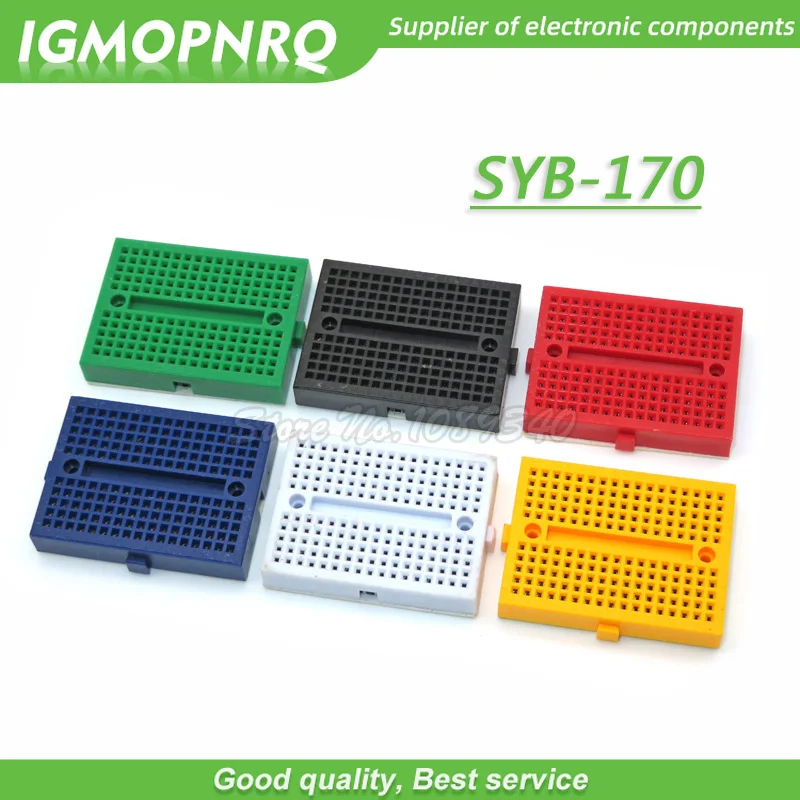 Тестовая плата PCB SYB-170 5 шт. миниатюрный беспаечный прототип желтые белые черные