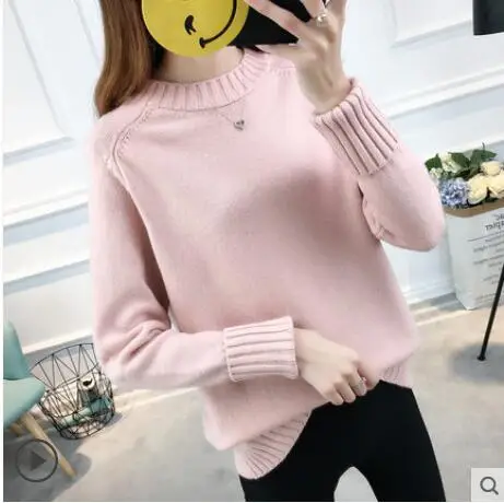 Pink TIGENA, новинка, повседневный вязаный свитер для женщин,, Осень-зима, женские свитера и пуловеры, Женский трикотажный джемпер, Pull Femme - Цвет: Pink
