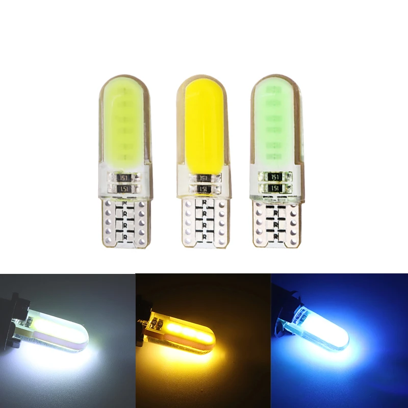 2x T10 5W5 W5W светодиодный COB для автомобилей интерьерный светильник 12В 12SMD авто