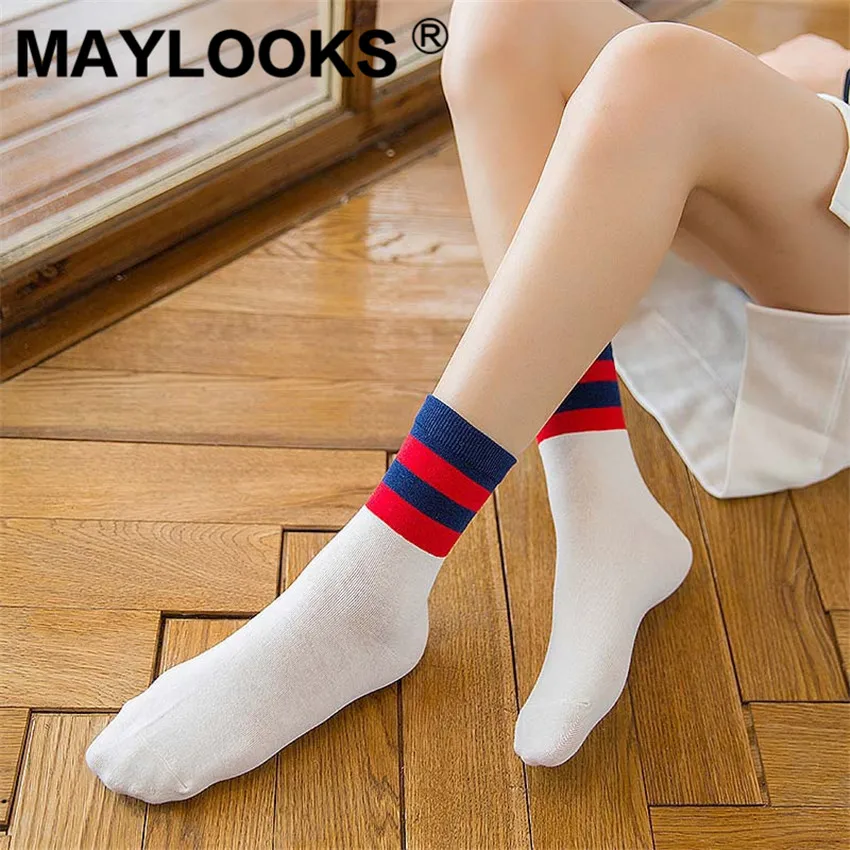 Maylooks хлопковые носки женские осенние новые японские Ретро колледжа ветер хлопок