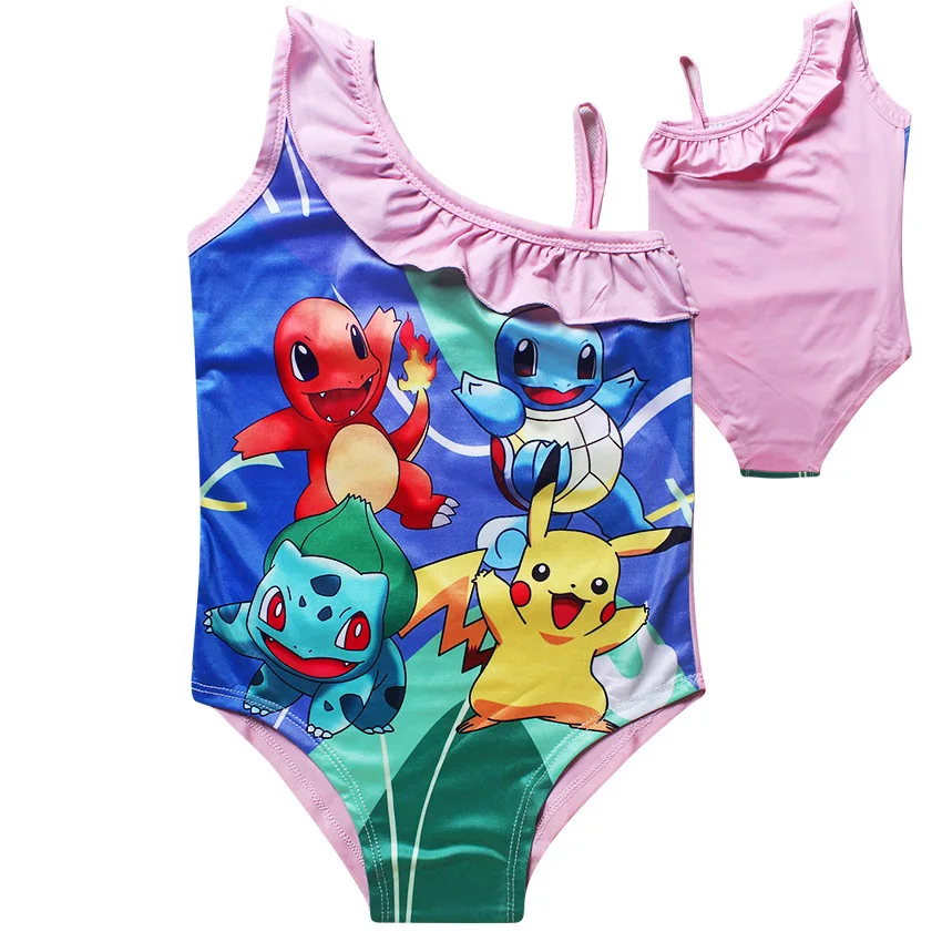 Купальник с героями мультфильмов для девочек пляжный купальник pokemon go 2018 |