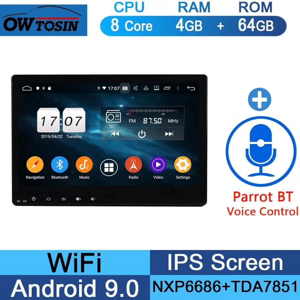 64G Parrot BT 10," ips 8 Core 4G+ 64G Android 9,0 автомобильный dvd-плеер для Honda Vezel HR-V HRV XR-V gps Радио Parrot BT - Цвет: 64G Parrot BT