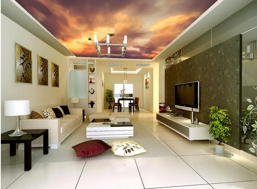 3D обои на заказ небо птица потолок крыша фон настенные фрески украшение для дома