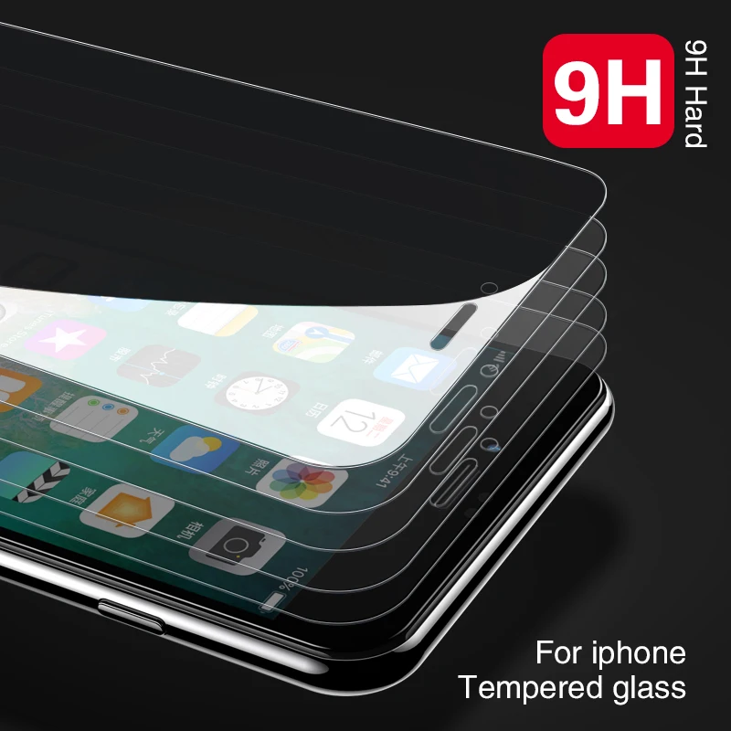 1 шт. 2.5D Закаленное стекло для iPhone X XS MAX XR 6 6s 7 8 Plus 5c Защитная пленка экрана 4 4S 5 5S SE |