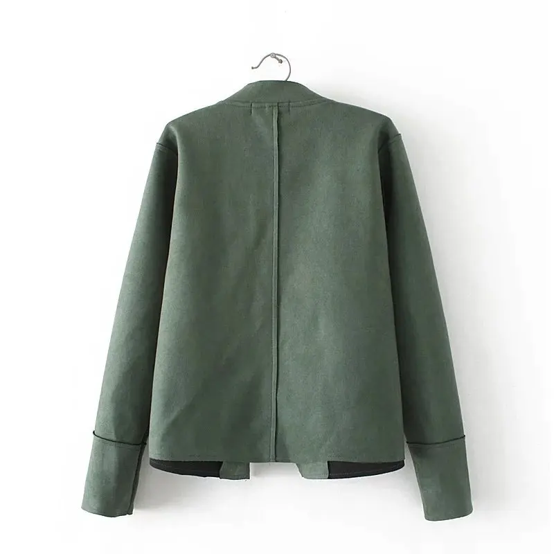 Женское замшевое пальто с карманами большие размеры|new spring autumn|coat for womenautumn women coat |