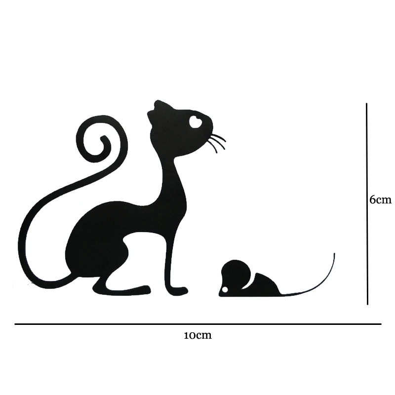 Наклейки с изображением кошки и мышки для дома декоративные наклейки гостиной