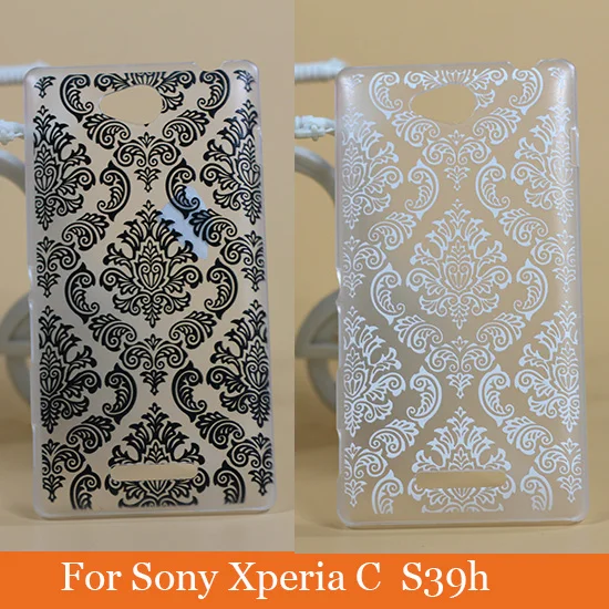 Прозрачный ультратонкий жесткий чехол для Sony Xperia C S39h C2305 C2304 с принтом пейсли