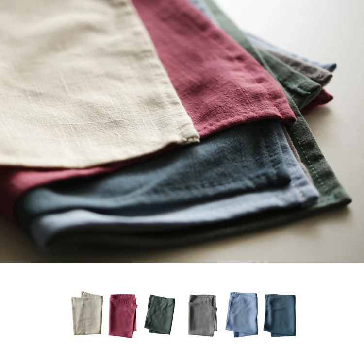 Короткие однотонные хлопковые льняные коврики тканевые подкладки искусственные