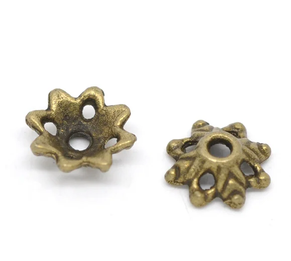 DoreenBeads 150 бронзовые цветные колпачки из бисера 8x3 мм (B14479) yiwu|jewelry coating|jewelry headjewelry