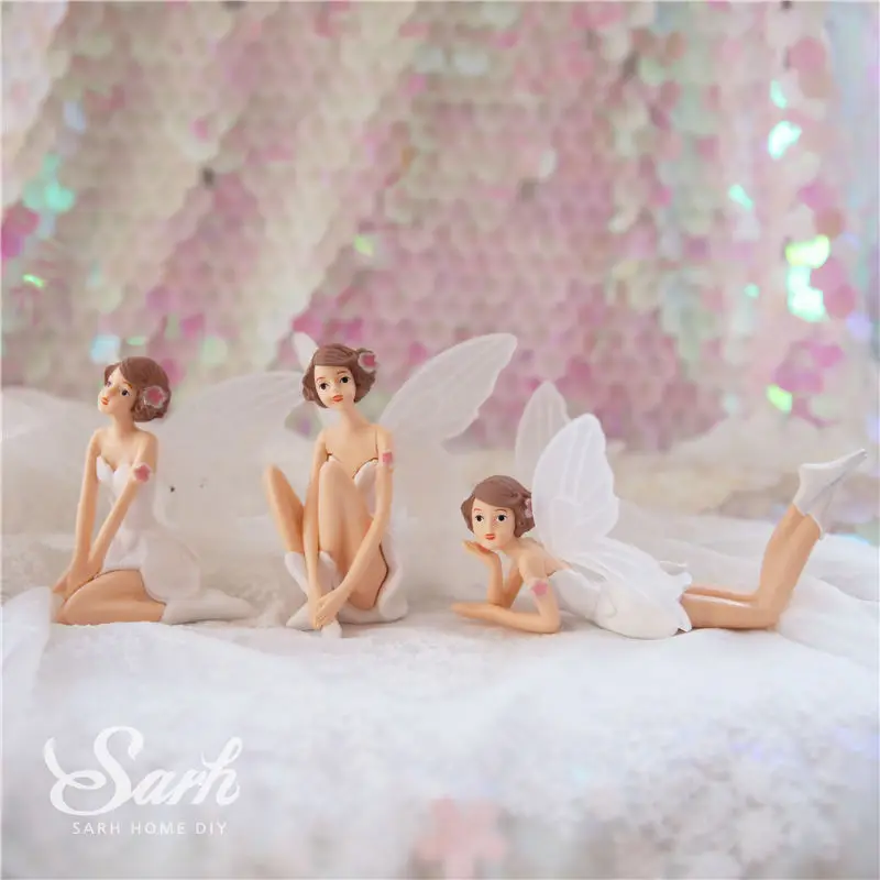 Fairy elf set Искусственные цветы розы торт топперы фея эльф Свадебный десерт украшения на День святого Валентина вечерние принадлежности прекрасный подарок - Цвет: Fairy elf set
