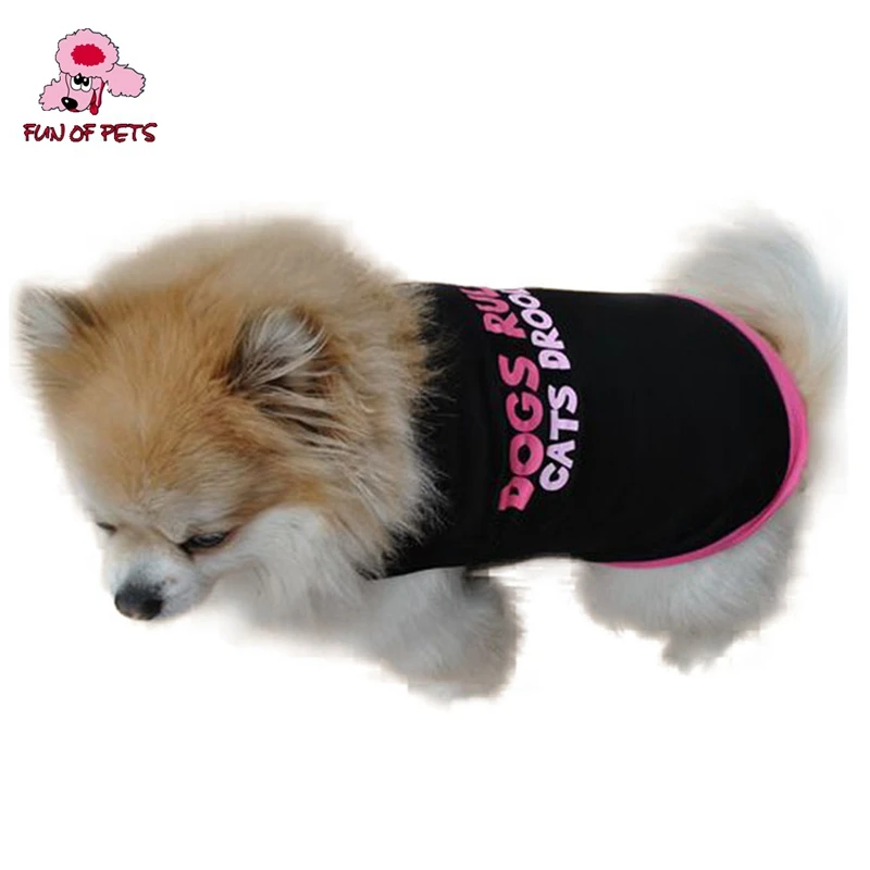 2017 Товары для Собак Правило кошек слюни Стиль жилет собак (XS L) летом черный одежда