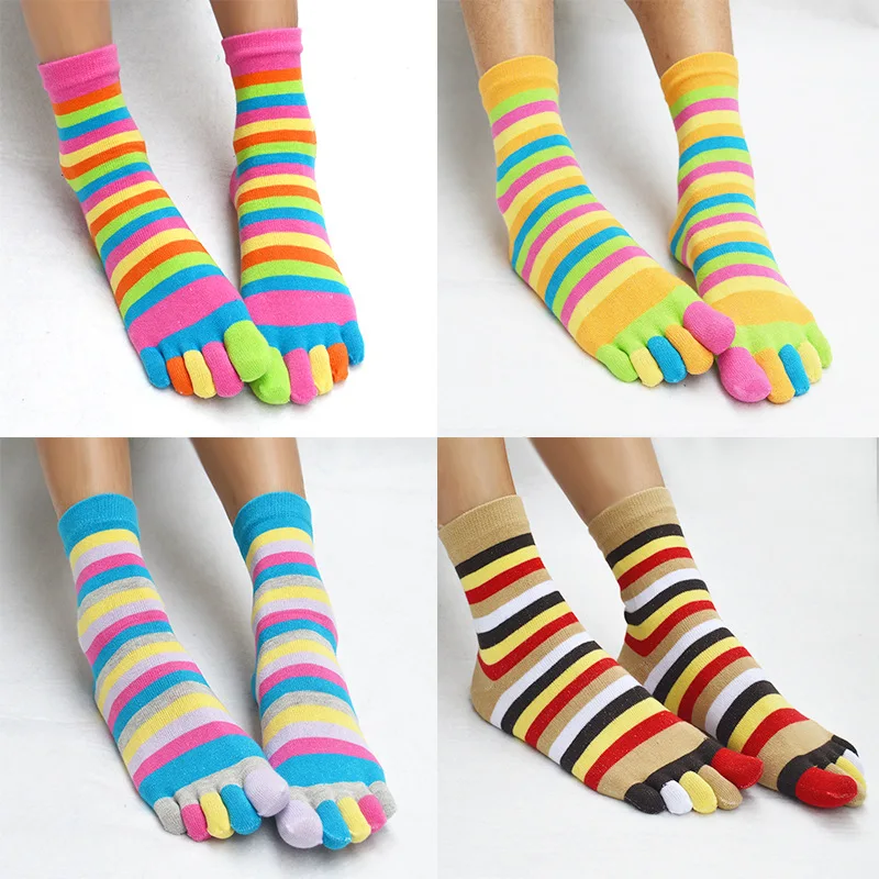 Модные носки с пятью пальцами для девочек Calcetines хлопковые повседневные Мягкие