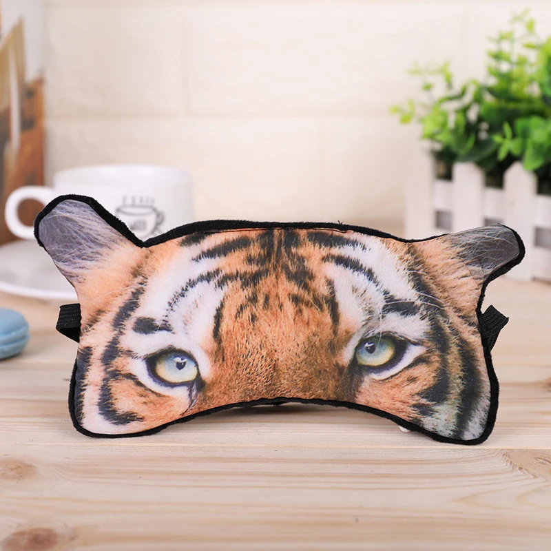3D мультяшная маска для глаз с животными сна Реалистичная Мягкая повязка на глаза