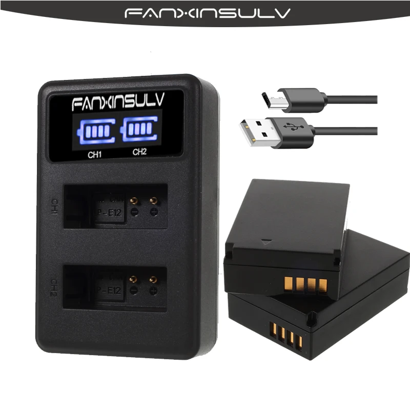 2x LP-E10 LP E10 LPE10 Камера батареи+ ЖК-дисплей USB двойной Зарядное устройство для Canon EOS 1100D 1200D 1300D поцелуй X50 X70 X80 X90 Rebel T3 T5 T6