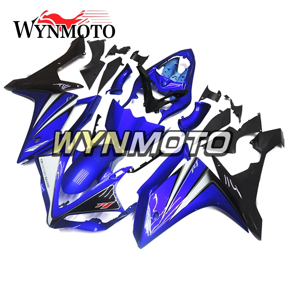 Синие Черные пластмассовые обтекатели ABS для Yamaha YZF1000 R1 2007 2008 07 08 полный комплект
