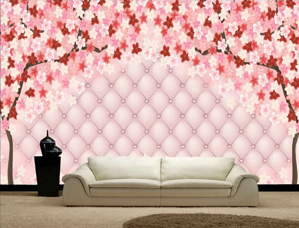 Обои с цветочным принтом на заказ обои розовыми цветами для гостиной спальни