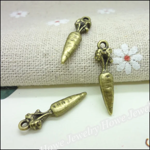 60 pcs Vintage Charms Radish Pendant Antique bronze Fit Bracelets Necklace DIY Metal Jewelry Making | Украшения и аксессуары