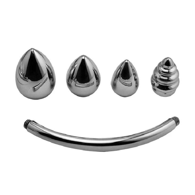 G spot massager Double dildo Penetration anal hook beads butt plug metal fake penis bondage SM sex toy for man woman | Красота и